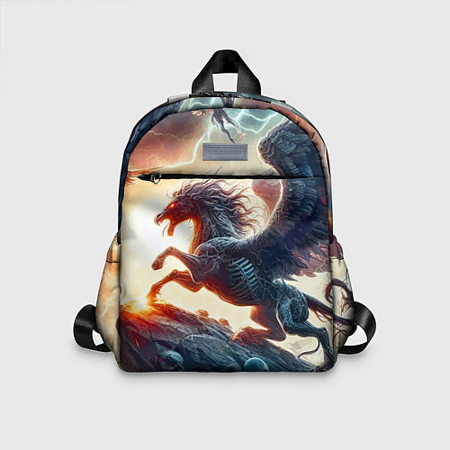 Детский рюкзак Пегас тёмных сил - нейроарт / 3D-принт – фото 1
