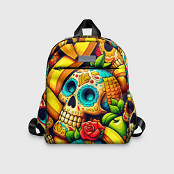 Детский рюкзак Colorfull skulls and bananas - pop art pattern