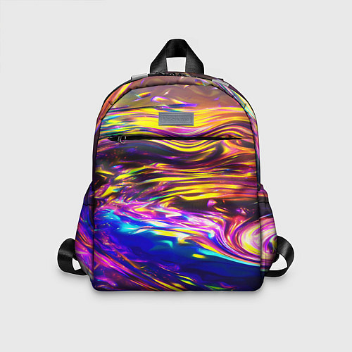 Детский рюкзак Неоновые полосы текстура / 3D-принт – фото 1