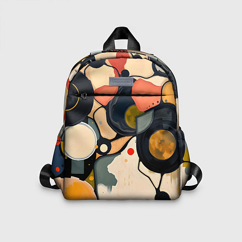 Детский рюкзак Абстракция с кругами и краской / 3D-принт – фото 1