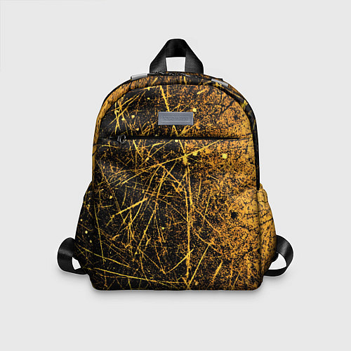 Детский рюкзак Золотые царапины текстура / 3D-принт – фото 1