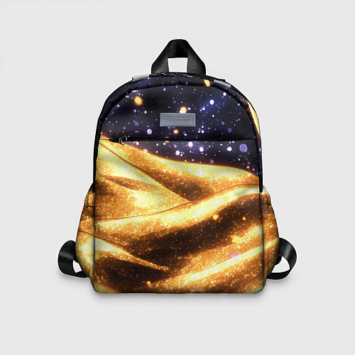 Детский рюкзак Золотая текстура и синее небо / 3D-принт – фото 1