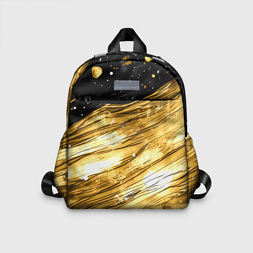 Детский рюкзак Золотой текстурный фон / 3D-принт – фото 1