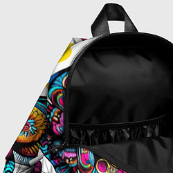 Детский рюкзак Бабочка и череп - нейроарт паттерн, цвет: 3D-принт — фото 2