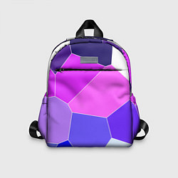 Детский рюкзак Сине-розовый крупные фрагменты, цвет: 3D-принт