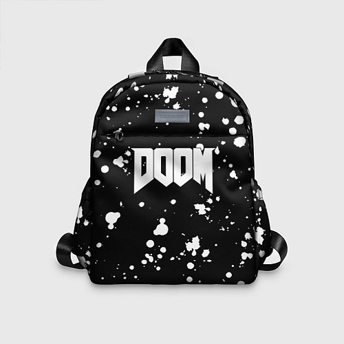 Детский рюкзак Doom белые краски всплеск / 3D-принт – фото 1