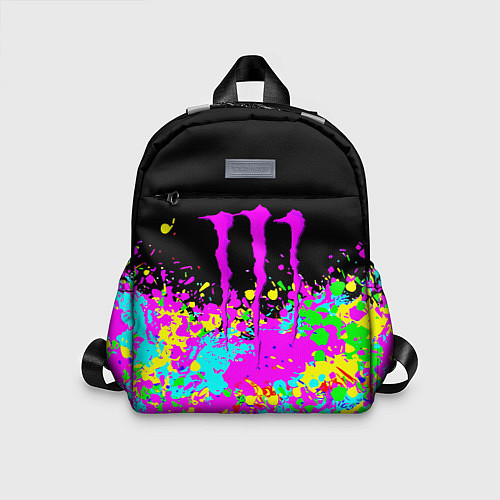 Детский рюкзак Monster energy краски неоновые / 3D-принт – фото 1