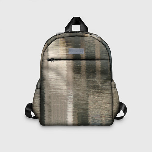 Детский рюкзак Размытые серо-бежевые полосы / 3D-принт – фото 1