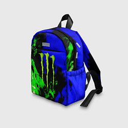 Детский рюкзак Monster energy кислотный огонь, цвет: 3D-принт — фото 2