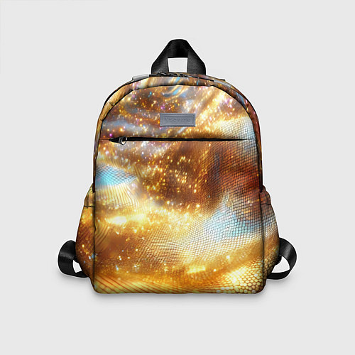 Детский рюкзак Блестящая золотая текстура / 3D-принт – фото 1
