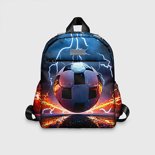 Детский рюкзак Футбольный мяч в молниях / 3D-принт – фото 1