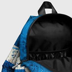 Детский рюкзак Футбольный мяч на синем, цвет: 3D-принт — фото 2