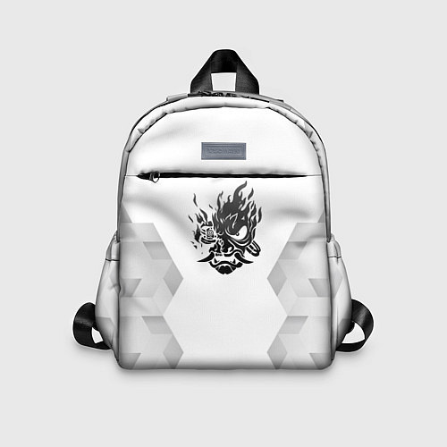 Детский рюкзак Cyberpunk 2077 white poly / 3D-принт – фото 1