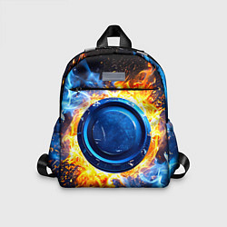 Детский рюкзак Шайба в синем пламени, цвет: 3D-принт