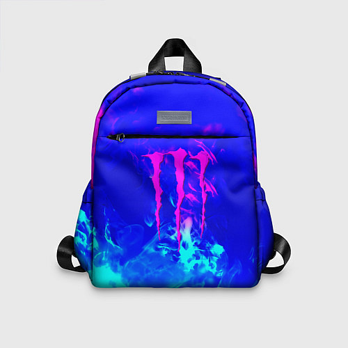 Детский рюкзак Monster energy дым неоновый / 3D-принт – фото 1