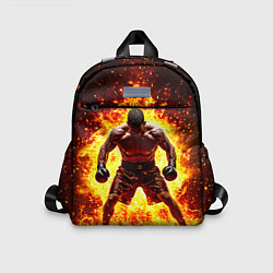 Детский рюкзак Боксер в огне, цвет: 3D-принт