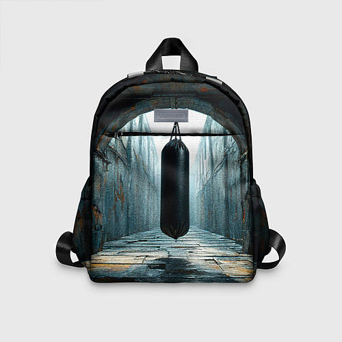 Детский рюкзак Боксерская груша на черном / 3D-принт – фото 1