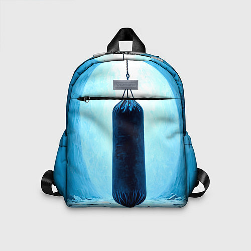 Детский рюкзак Боксерская груша на синем / 3D-принт – фото 1