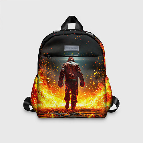 Детский рюкзак Боксер в огне / 3D-принт – фото 1