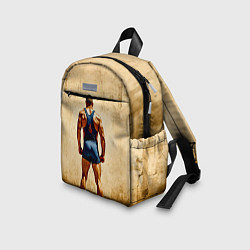 Детский рюкзак Греко-римский борец на бежевом, цвет: 3D-принт — фото 2