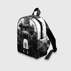 Детский рюкзак Мухаммед Али в черном дыму, цвет: 3D-принт — фото 2
