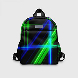 Детский рюкзак Color blue black green, цвет: 3D-принт