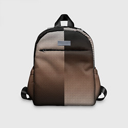 Детский рюкзак Чёрно-коричневый текстурный градиент пополам, цвет: 3D-принт