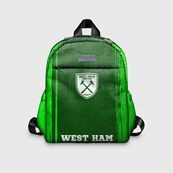 Детский рюкзак West Ham - green gradient по-центру, цвет: 3D-принт