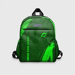 Детский рюкзак Need for Speed - green gradient вертикально, цвет: 3D-принт