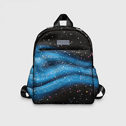 Детский рюкзак Синяя абстрактная текстура на черном