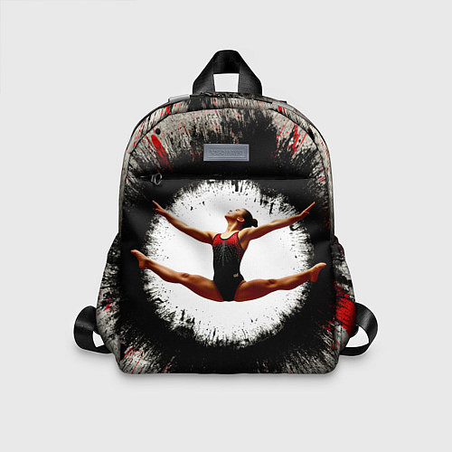 Детский рюкзак Воздушная гимнастика на сером / 3D-принт – фото 1