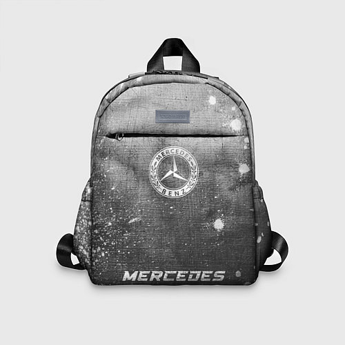 Детский рюкзак Mercedes - grey gradient по-центру / 3D-принт – фото 1