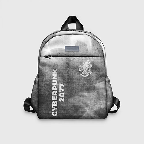 Детский рюкзак Cyberpunk 2077 - grey gradient вертикально / 3D-принт – фото 1