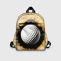 Детский рюкзак Мяч для гольфа на бежевом, цвет: 3D-принт