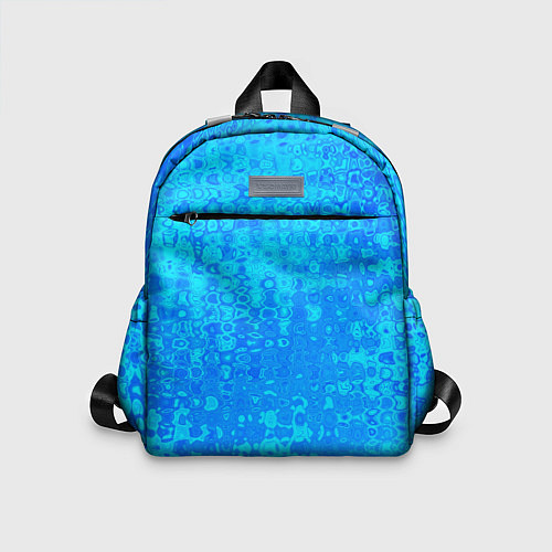 Детский рюкзак Голубой неоновый абстрактная текстура / 3D-принт – фото 1
