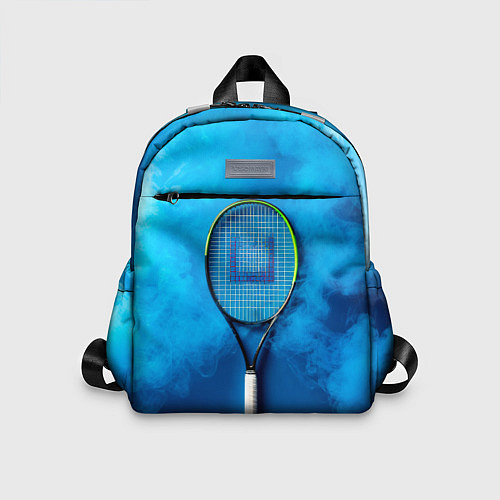 Детский рюкзак Теннисная ракетка в синем дыму / 3D-принт – фото 1