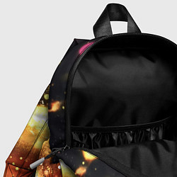 Детский рюкзак Черно-золотой фон текстуры с блеском, цвет: 3D-принт — фото 2