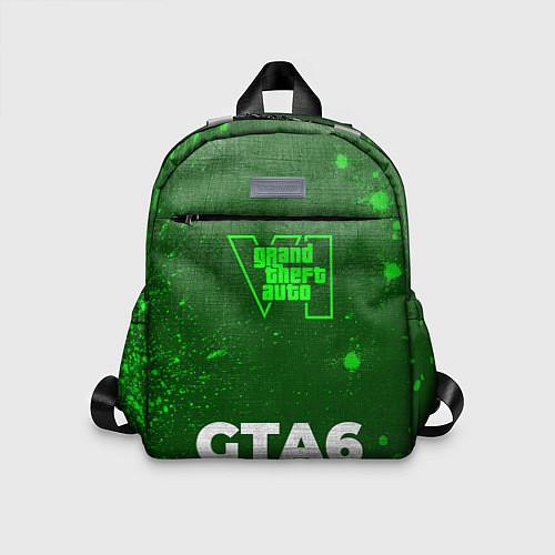 Детский рюкзак GTA6 - green gradient по-центру / 3D-принт – фото 1
