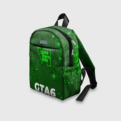Детский рюкзак GTA6 - green gradient по-центру, цвет: 3D-принт — фото 2