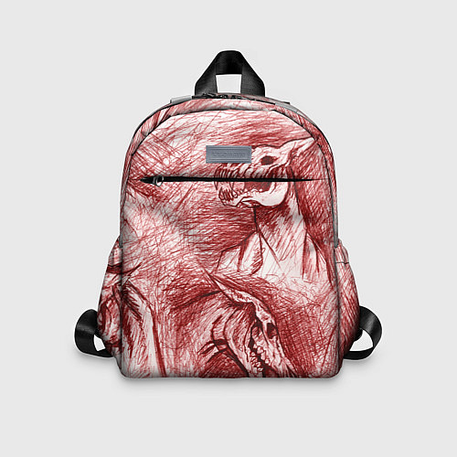 Детский рюкзак Черепа лошадей - эскиз / 3D-принт – фото 1