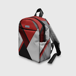 Детский рюкзак Color black red grey, цвет: 3D-принт — фото 2