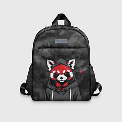 Детский рюкзак Красная панда в балахоне, цвет: 3D-принт