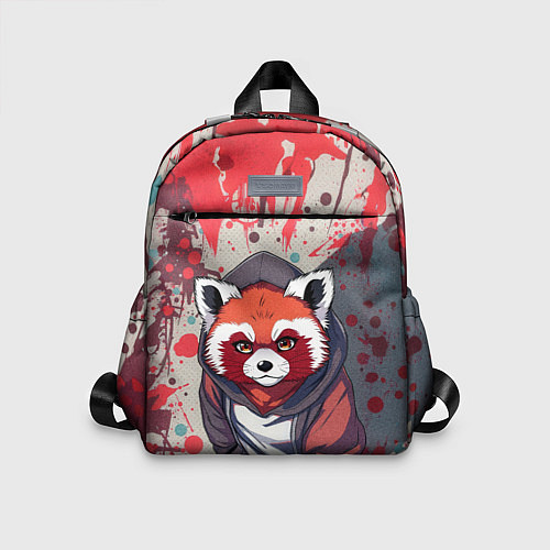 Детский рюкзак Красная панда в капюшоне / 3D-принт – фото 1
