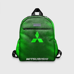 Детский рюкзак Mitsubishi - green gradient по-центру, цвет: 3D-принт