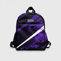 Детский рюкзак Color black purple line, цвет: 3D-принт