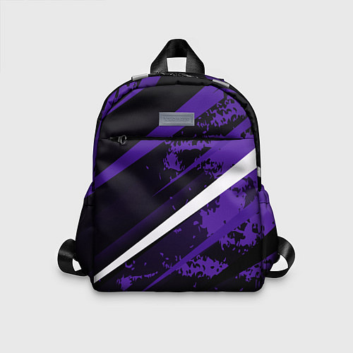 Детский рюкзак Color black purple line / 3D-принт – фото 1