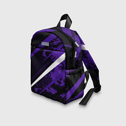 Детский рюкзак Color black purple line, цвет: 3D-принт — фото 2