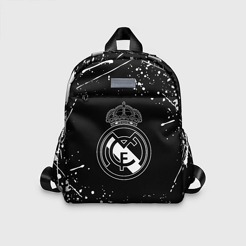 Детский рюкзак Real Madrid белые краски / 3D-принт – фото 1