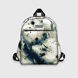 Детский рюкзак Бежевый и тёмно-синий космическая абстракция