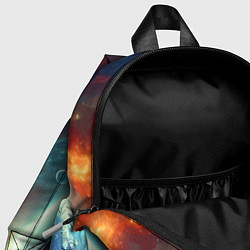 Детский рюкзак Неоновая спиралевидная галактика - нейросеть, цвет: 3D-принт — фото 2